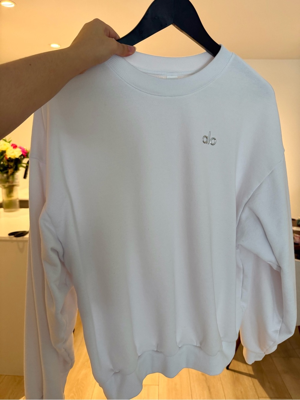 Alo White Crewneck Sweatshirt